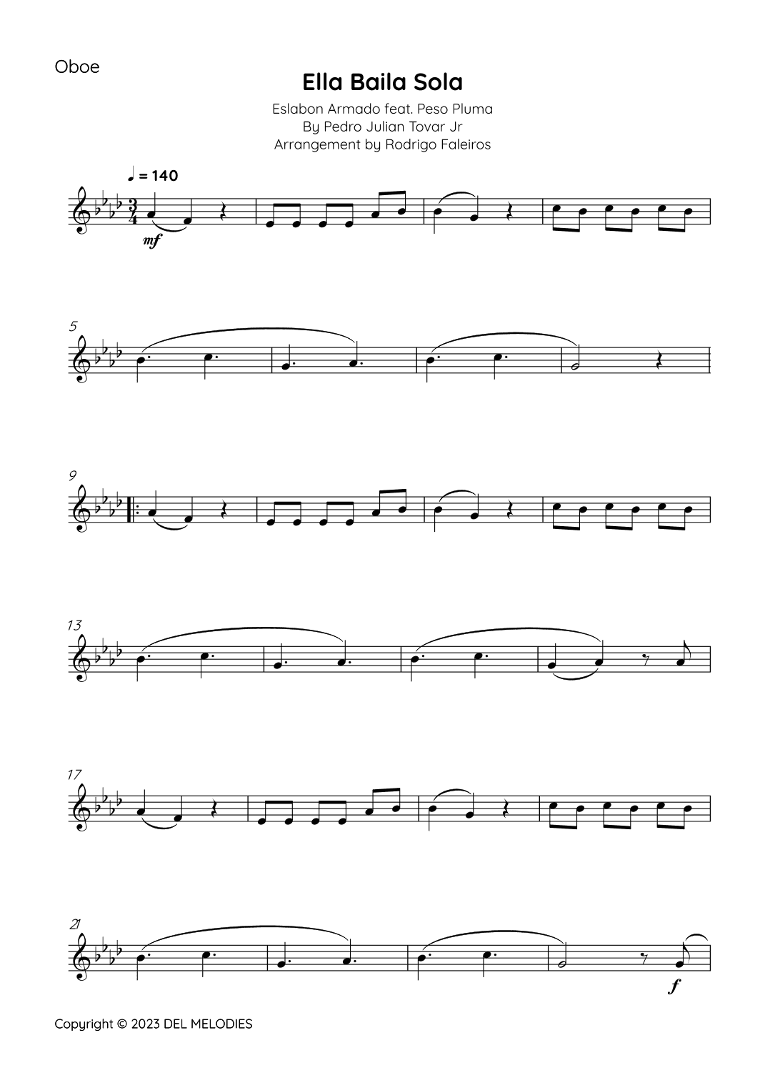 Ella Baila Sola (arr. Rodrigo Faleiros)