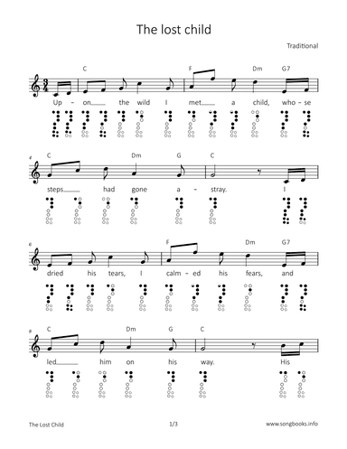 The lost child (arr. songbooks.info)