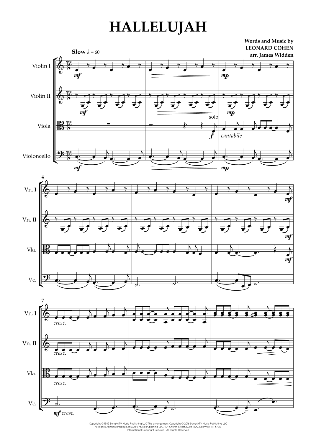 Hallelujah (arr. James Widden)