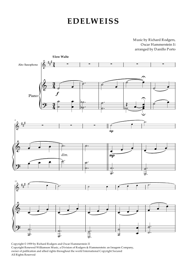 Edelweiss (arr. Danillo Porto)