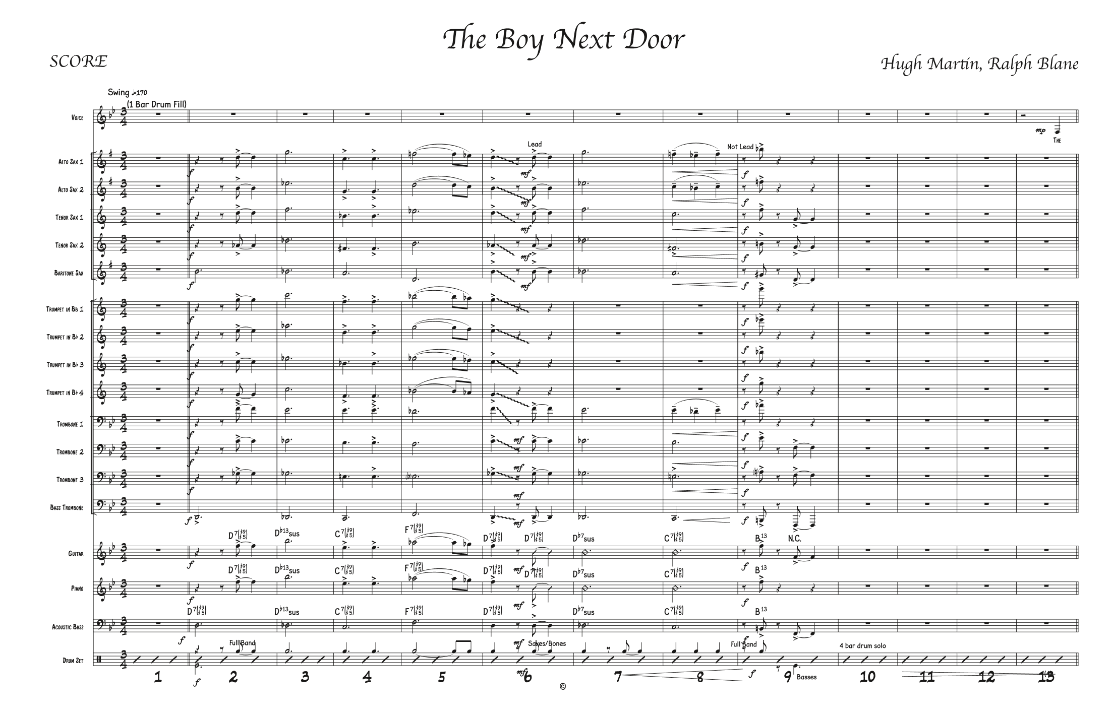 The Boy Next Door (arr. DJ Rice)