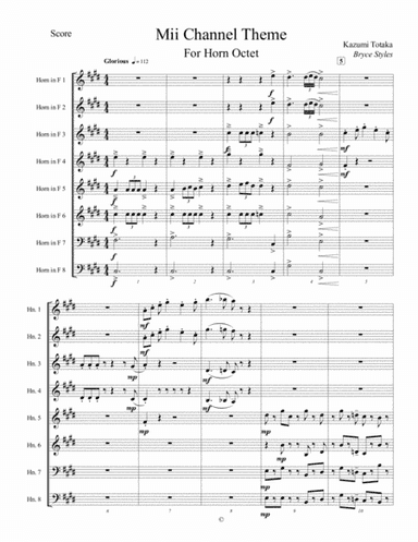 Mii Channel Theme (arr. Bryce Styles)