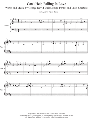Can't Help Falling In Love (arr. Kevin Busse)