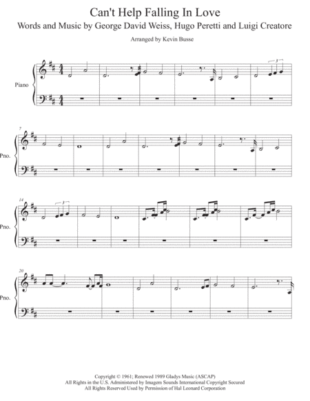 Can't Help Falling In Love (arr. Kevin Busse)