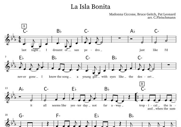 La Isla Bonita (arr. Christoph Fleischmann)