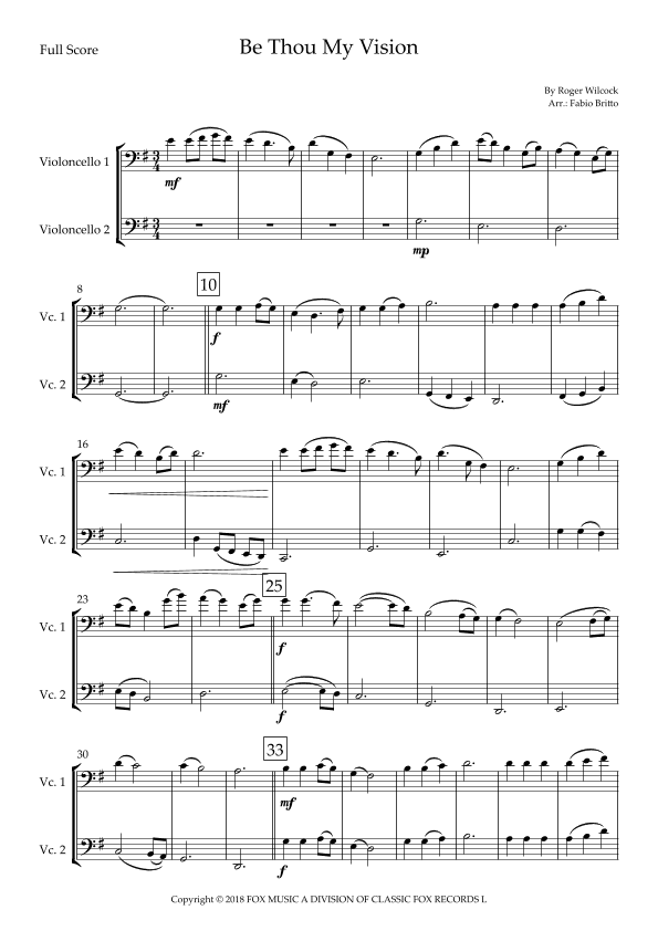 Be Thou My Vision (arr. Fabio Britto)