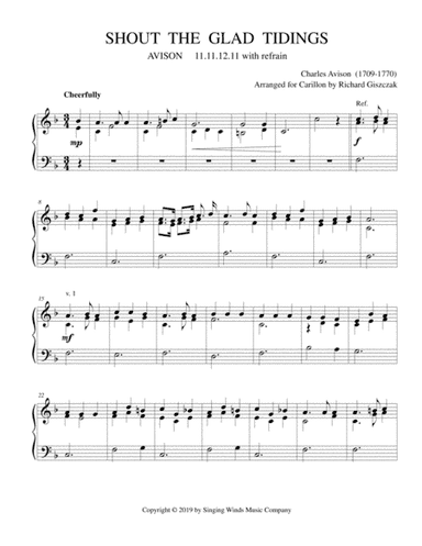 Shout the Glad Tidings (AVISON) (arr. Richard Giszczak)