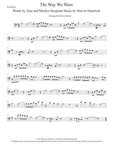 The Way We Were (arr. Kevin Busse)