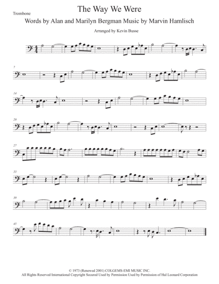 The Way We Were (arr. Kevin Busse)