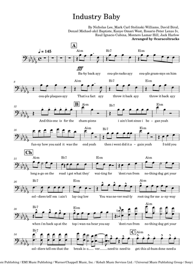 Industry Baby (arr. Caracol Tracks)