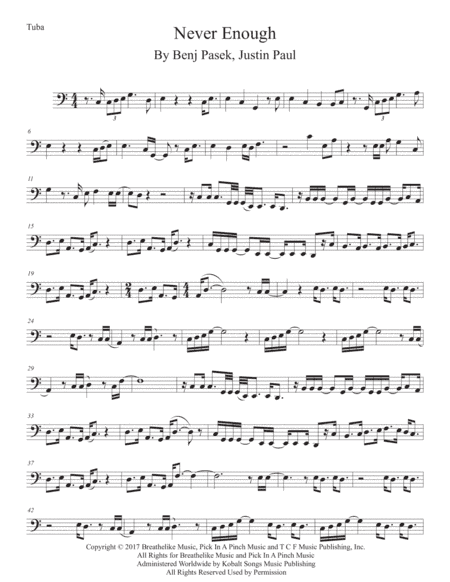 Never Enough (arr. Kevin Busse)