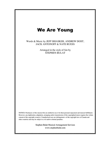 We Are Young (arr. Stephen Bulat)