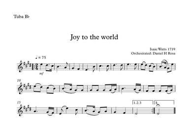 Joy to the world - Christmas Carol - Bb Tuba (arr. Daniel H Rosa)