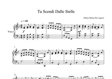 Tu Scendi Dalle Stelle - Alfons Maria De Liguori (Piano) (arr. Digital Book Music)
