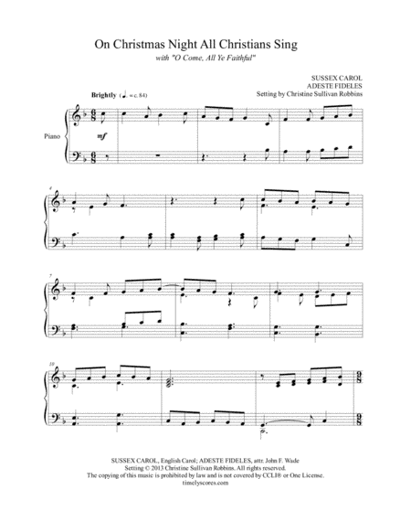 On Christmas Night All Christians Sing with O Come, All Ye Faithful (arr. Christine Sullivan Robbins)