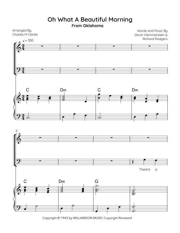 Oh, What A Beautiful Mornin' (arr. Charles M Clarke)