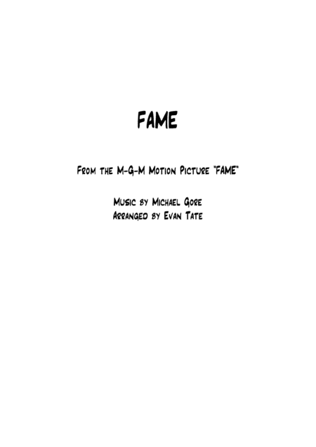 Fame (arr. Evan Tate)