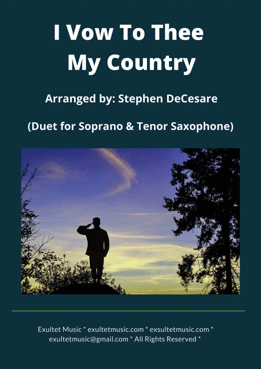 I Vow To Thee My Country (Duet for Soprano and Tenor Saxophone) (arr. Stephen DeCesare)