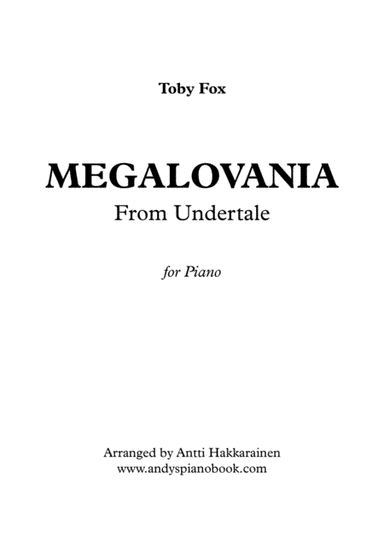 MEGALOVANIA (from Undertale) (arr. Antti Hakkarainen)