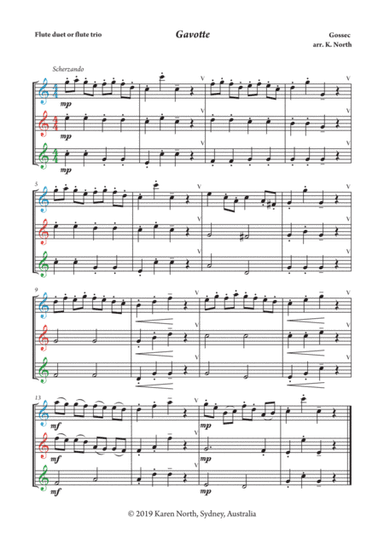 Gavotte (arr. Karen North)