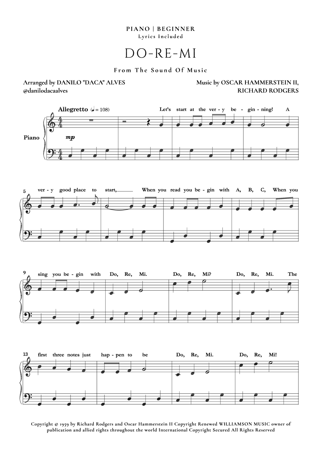 Do-re-mi (arr. Danilo "Daca" Alves)