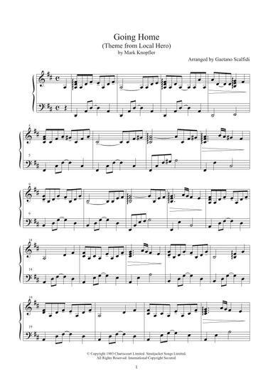 Going Home (theme From "local Hero") (arr. Gaetano Scalfidi)