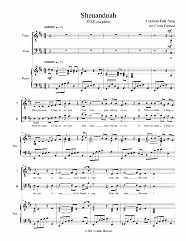 Shenandoah (SATB) (arr. Curtis Hanson)