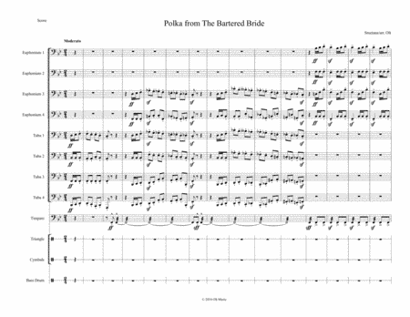 Polka from the Bartered Bride for tuba ensemble with percussion (arr. Tim Olt)