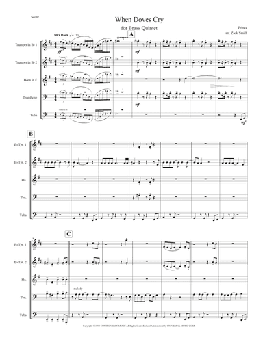 When Doves Cry (arr. Arr. Zack Smith)