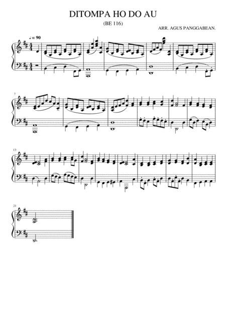 DITOMPA HO DO (arr. Agus Panggabean)