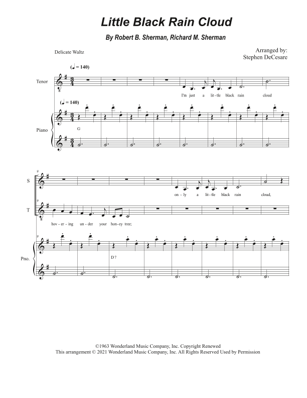 Little Black Rain Cloud (arr. Stephen DeCesare)