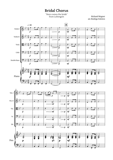 Bridal Chorus (Here Comes The Bride) (arr. Rodrigo Faleiros)