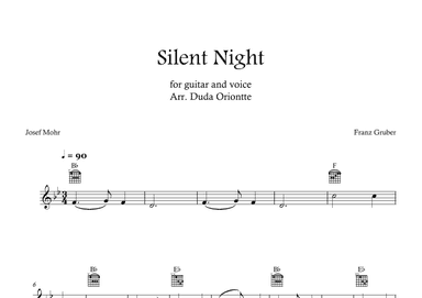Silent Night (Bb major - TABS - no lyrics) (arr. Duda Oriontte)