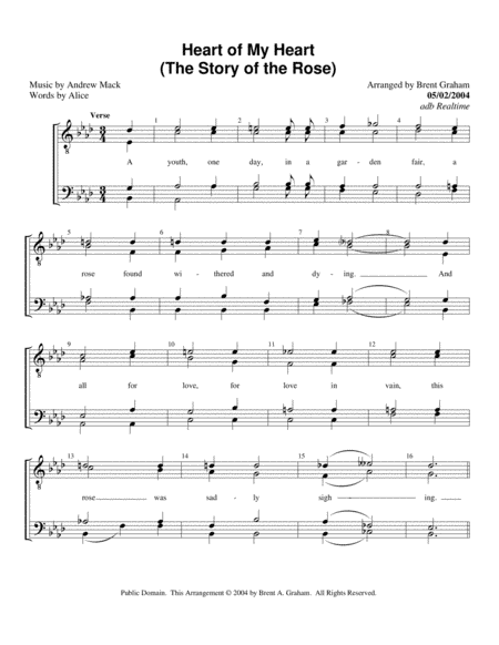 Heart of My Heart (men) (arr. Brent Graham)