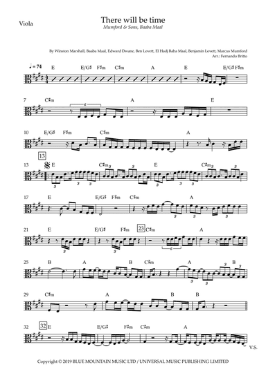 There Will Be Time (arr. Fernando Britto)