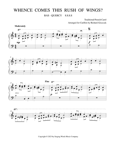 Whence Comes This Rush of Wings?  (BAS-QUERCY) (arr. Richard Giszczak)