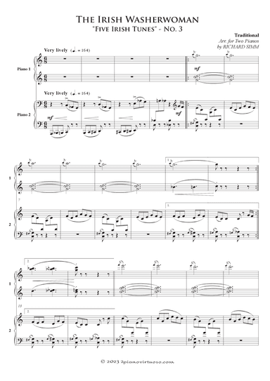 The Irish Washerwoman, arr. for 2 pianos