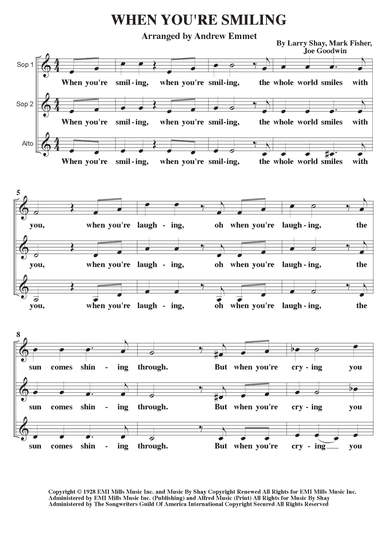 When You're Smiling (the Whole World Smiles With You) (arr. Andrew Emmet)