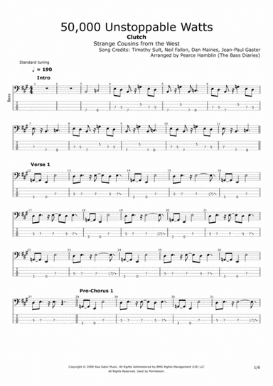 50,000 Unstoppable Watts (arr. The Bass Diaries)