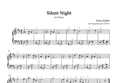 Silent Night for Easy Piano (arr. Zoe Felton)