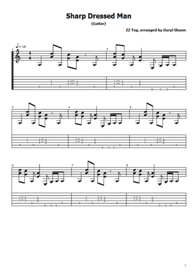 Sharp Dressed Man (arr. Daryl Shawn)