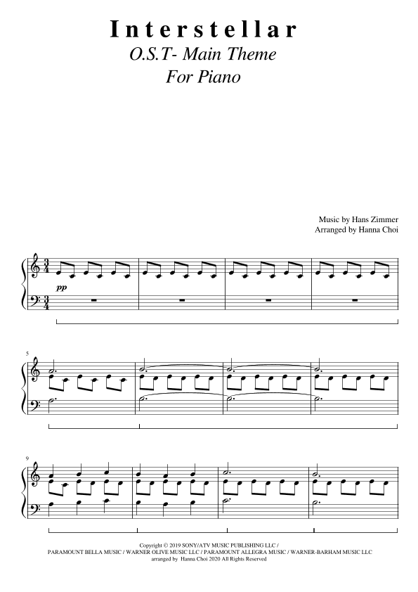 Interstellar (arr. Hanna Choi)