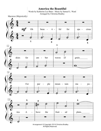 America the Beautiful (arr. Christina Bradley)