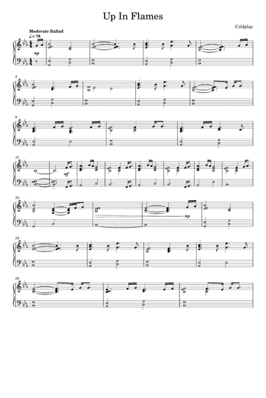Up In Flames (arr. Coldplay)