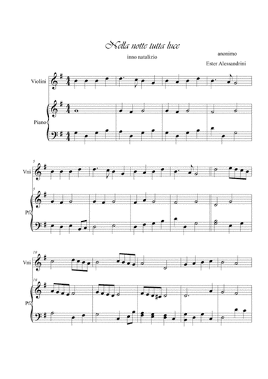 Nella notte tutta luce violin and piano (arr. Ester Alessandrini)
