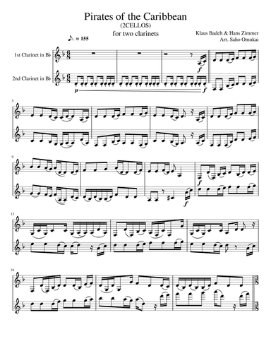 Pirates Of The Caribbean (arr. Saho Omukai)