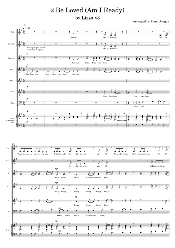 2 Be Loved (am I Ready) (arr. Lena Aragon)
