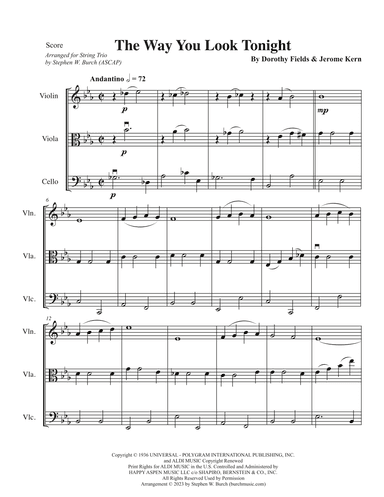 The Way You Look Tonight (arr. Stephen W. Burch (ASCAP))