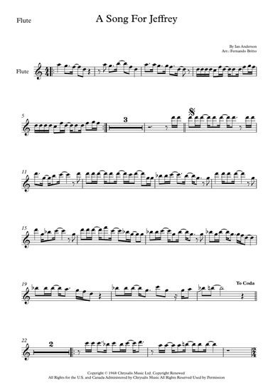 Song For Jeffrey (arr. Fernando Britto)