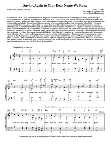 Savior, Again to Your Dear Name We Raise (arr. Lyndell Leatherman)